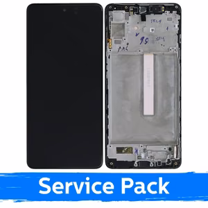 LCD Display Compatible With Samsung M536 M53 5G Black With Frame (Service Pack)