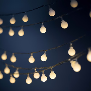Lempučių girlianda saulės LED FROSTED BALLS SFB61 6,5m 30 burbulų šiltai balta Forever Light