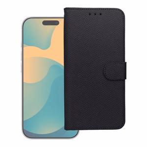 Чехол-книжка для iPhone 17 PRO / 18 PRO 4Card RFID защита от кражи техническая ткань черный