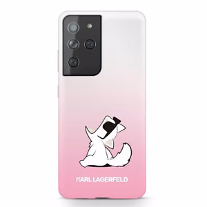 Karl Lagerfeld Choupette Fun чехол для Samsung Galaxy S21 Ultra - розовый