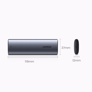 Kietojo disko korpusas Ugreen CM400 SSD M.2 NVMe 10Gb/s USB-C 3.1 Gen2 juodas