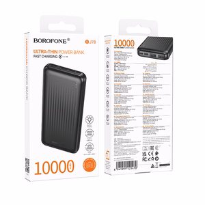 Borofone išorinė baterija 10000mAh BJ78 Clever - 2xUSB - juoda