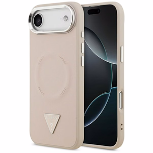 Guess Trikampio logotipo magnetinis dėklas iPhone Air - rožinis
