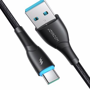 Joyroom Starry Series SA32-AC3 3A USB-A / USB-C kabelis 1 m - juodas