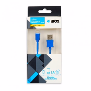iBox IKUMTCB Кабель USB 2.0 A — USB-C 1 м синий