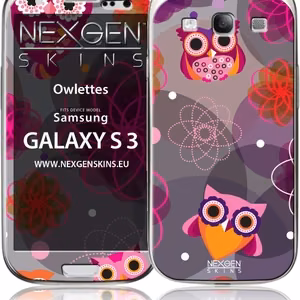 Nexgen „Owlettes 3D“ dekoratyvinių lipdukų komplektas, skirtas Samsung Galaxy S3
