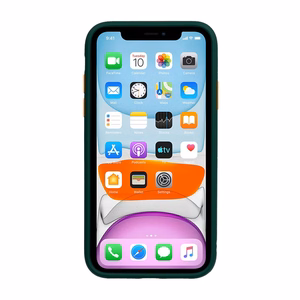 Vennus Color Button Bumper dėklas telefonui Samsung Galaxy A20S žalias