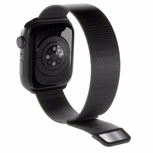 Puro „MILANESE“ dirželis Apple Watch 42 / 44 / 45 / 49 mm – juodos spalvos