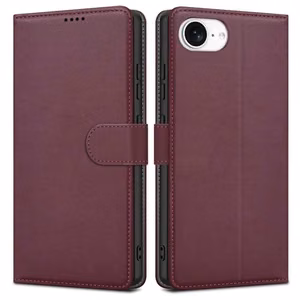 Dėklas Fancy Wallet Apple iPhone 7/8/SE 2020/SE 2022 tamsiai raudonas