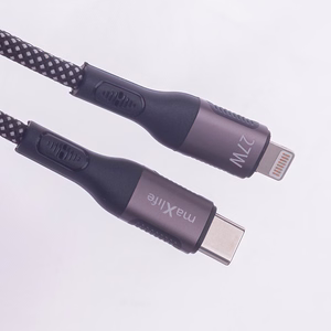 Maxlife MXUC-11 magnetinis kabelis USB-C - Lightning 1,0 m 27W juodas nailonas