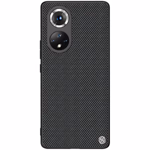 Nillkin Textured dėklas patvarus sustiprintas dėklas su gelio rėmu ir nailono nugarėle Honor 50 Pro juodas