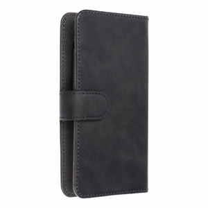 Universali knygos dėklas dydis S iPhone 12 / 13 / SAMSUNG S6 / A5 2016 / XCOVER 4 / S22 / HUAWEI P8 2017 juodas