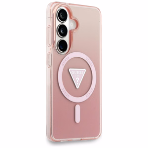 Guess IML Gradient Triangle MagSafe Case for Samsung Galaxy S26 - Pink