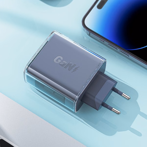 Acefast GaN 65W įkroviklis su 3 jungtimis (1xUSB, 2xUSB C) - violetinis (A45)