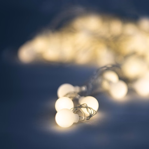 Lempučių girlianda saulės LED FROSTED BALLS SFB61 6,5m 30 burbulų šiltai balta Forever Light