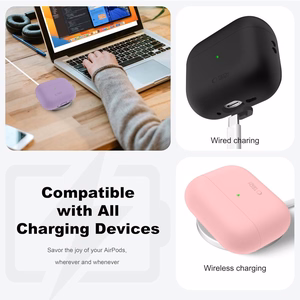 Tech-Protect silikoninis dėklas AirPods Pro 3 violetinis