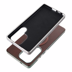 Чехол для Samsung A07 Gentleman Mag Cover совместимый с MagSafe коричневый