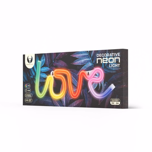 Neoninis LED RGB šviestuvas LOVE FLRN01 + RC Forever Light