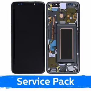 LCD ekranas suderinamas su Samsung G960 S9 su rėmeliu / Titanium pilka / (Service Pack)