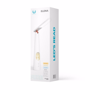 Desk LED Lempa 7.5W with bunny light PURE FLB-150 ELENA baltas Forever Light