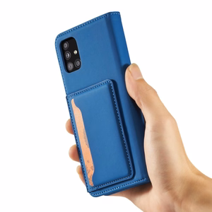 Magnet Card Case чехол для Samsung Galaxy A13 5G кошелёк-чехол с держателем для карт синий