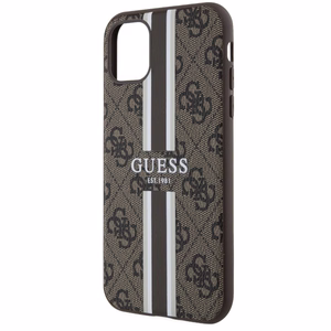 Guess GUHMN61P4RPSW iPhone 11 / Xr rudas/rudas kietas dėklas 4G Printed Stripes MagSafe