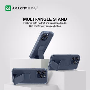 Amazing Thing Titan Pro laikiklio dėklas 10FT IP156.7PTHBU Iphone 15 Pro Max tamsiai mėlyna su stovu