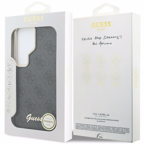 Guess dėklas 4G Script MagSafe skirtas Samsung Galaxy S26 Ultra juodas