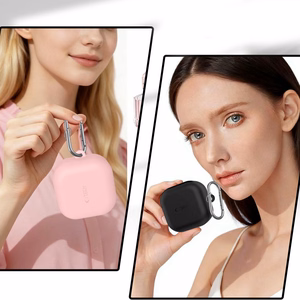 Tech-Protect Silikoninis Hook Dėklas for Samsung Galaxy Buds 4 / 4 Pro - juodas