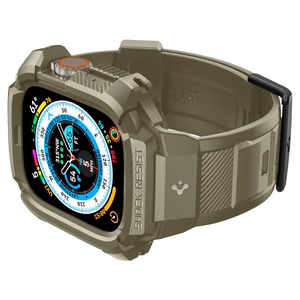 Spigen Rugged Armor Pro - Strap with case for Apple Watch Ultra 49 mm (Vintage Khaki)