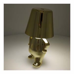 Stalo lempa prie lovos GOLD MAN Art Deco stovintis (versija 1) MLTL