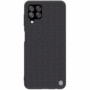 Nillkin Textured Case patvarus sustiprintas dėklas su geliniu rėmu ir nailono nugarėle Samsung Galaxy A22 4G juodas