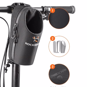 Rockbros P002 1,5 l vairo krepšys paspirtukams ir sulankstomiems miesto dviračiams – juodas