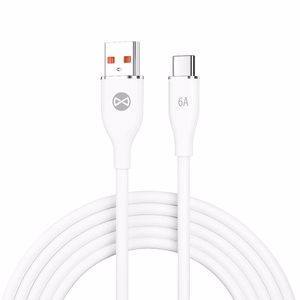 "Forever" kabelis USB - USB-C 1,0 m 6A baltas