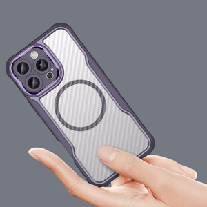Leading Series Magnetinis silikoninis dėklas telefonui iPhone 16 Pro Max - violetinė