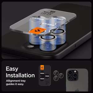 Spigen Optik.tR EZ Fit kameros apsauga iPhone 14 Pro / Pro Max / 15 Pro / Pro Max – natūralus titanas, 2 vnt.