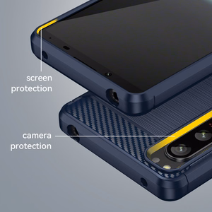 Thunder Case Xiaomi Poco M4 5G силиконовый бронированный чехол синий