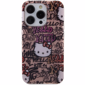 Hello Kitty IML Tags Graffiti Dėklas telefonui (m) iPhone 15 Pro Max - rožinis (m)