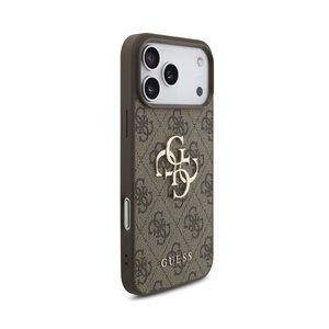 Case Guess PU 4G Metal Logo Apple iPhone 18 Pro brown