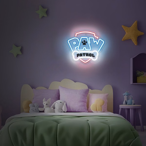 Pakabinamas Paw Patrol LED neoninis šviestuvas ant organinio stiklo – logotipas OW-130146