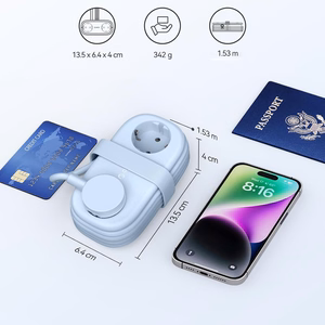 Orico AP3 65W GaN 6in1 удлинитель 2x AC + 2x USB-A + 2x USB-C - синий