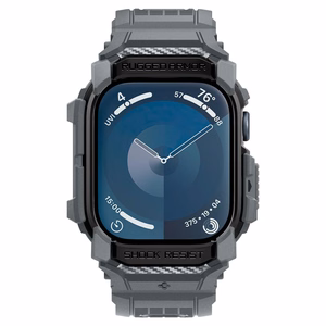Spigen Rugged Armor dėklas Apple Watch 10 46mm laikrodžiui - pilkas