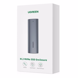 Kietojo disko korpusas Ugreen CM400 SSD M.2 NVMe 10Gb/s USB-C 3.1 Gen2 juodas