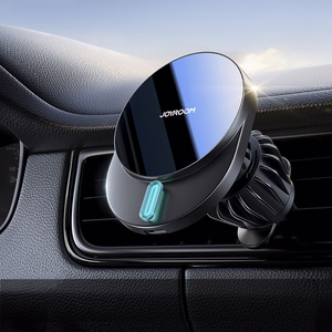 Belaidis automobilinis įkroviklis-laikiklis Joyroom (JR-ZS409) Magnetic (MagSafe 15W) tvirtinamas ant ventiliacijos grotelių juodas