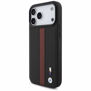 BMW M perforuotas stripe logotipas Magnētinis dėklas iPhone 17 Pro Max - raudonas