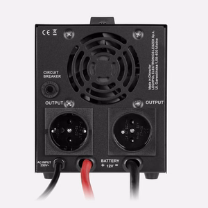 Rebel POWER-500-LFP4 backup power supply, pure sine wave inverter with charging, 12 V / 230 V, 500 VA / 300 W