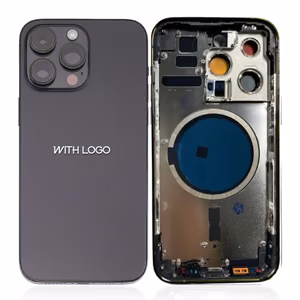Back Cover compatible with iPhone 14 Pro Max with full housing space black OEM