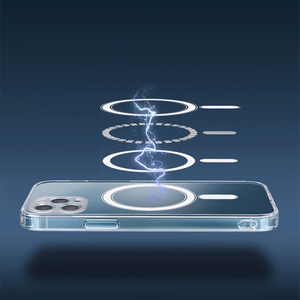 Anti Shock 1,5 mm Mag dėklas telefonui iPhone 14 Plus 6,7" skaidri kamera apsauga