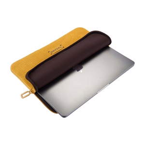 Tucano Velluto 2 neopreno įmautė su aksomo išore, skirta 14 col. MacBook Pro ir 13 col. nešiojamiesiems kompiuteriams, geltona