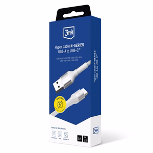 3mk Hyper Cable N-SERIES Кабель USB-A / USB-C 1м 9V/2A 18W - белый